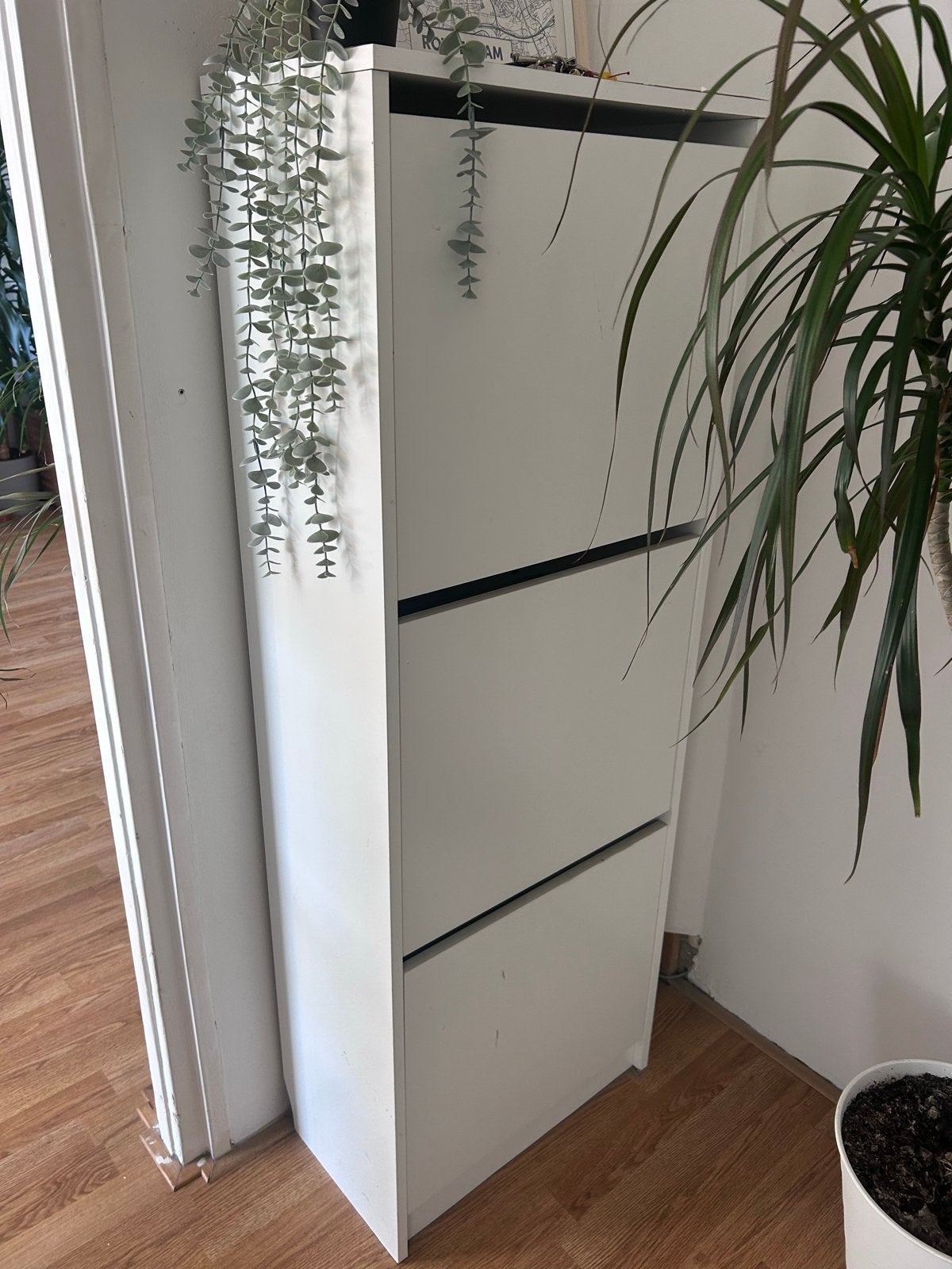 Ikea Witte schoenenkast met 3 lades, Huis en Inrichting, Ophalen, Gebruikt