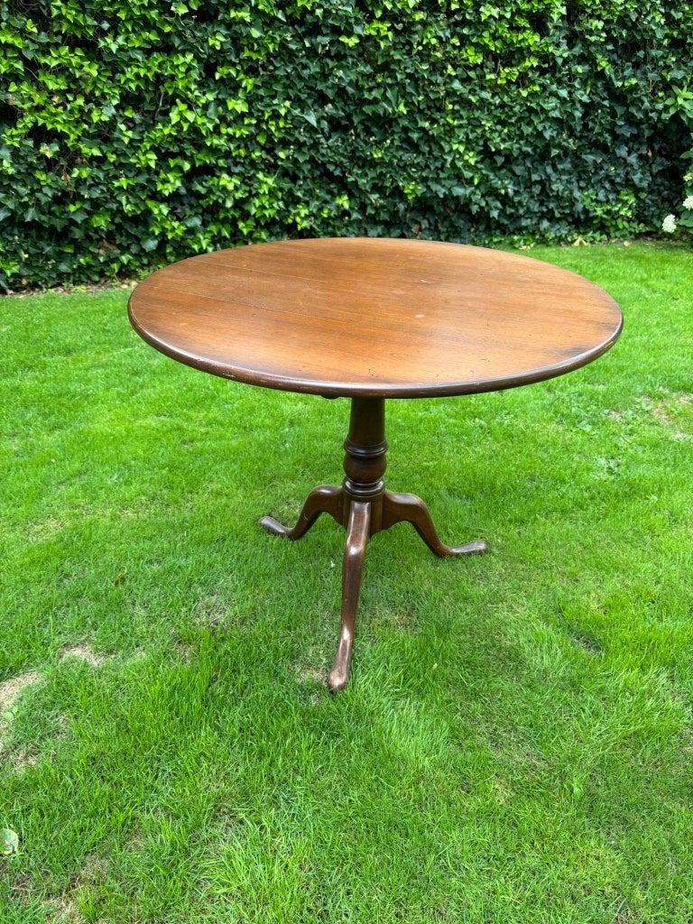 Vintage koffietafel massief kersenhout, inklapbaar blad, Huis en Inrichting, Ophalen, Gebruikt, 50 tot 100 cm, 50 tot 100 cm
