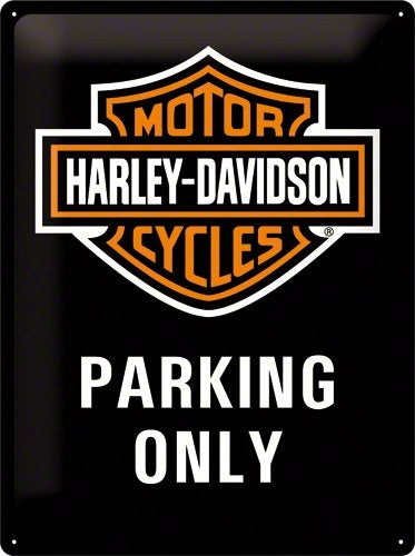 Harley Davidson Parking Only relief reclamebord van metaal, Ophalen of Verzenden, Nieuw, Auto's