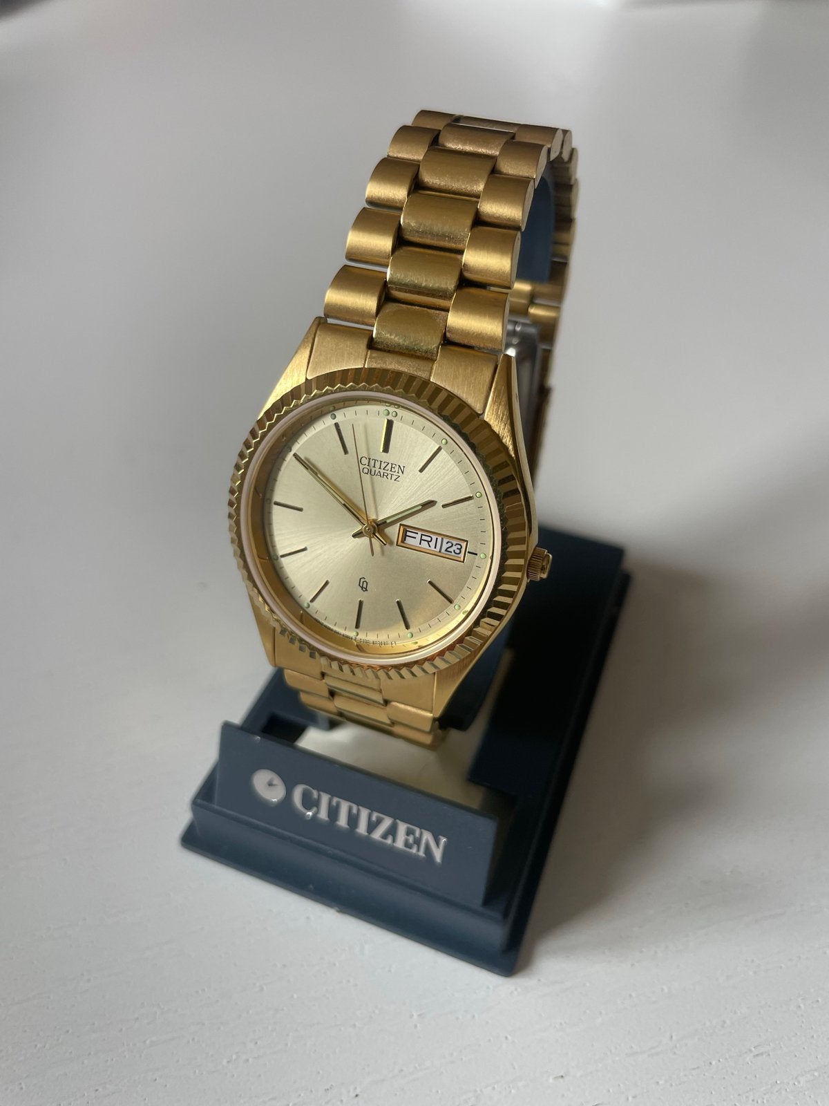Citizen Quartz 6100-R00391 RC Herenhorloge Goudkleurig, Gebruikt, Ophalen of Verzenden, Overige materialen, Staal
