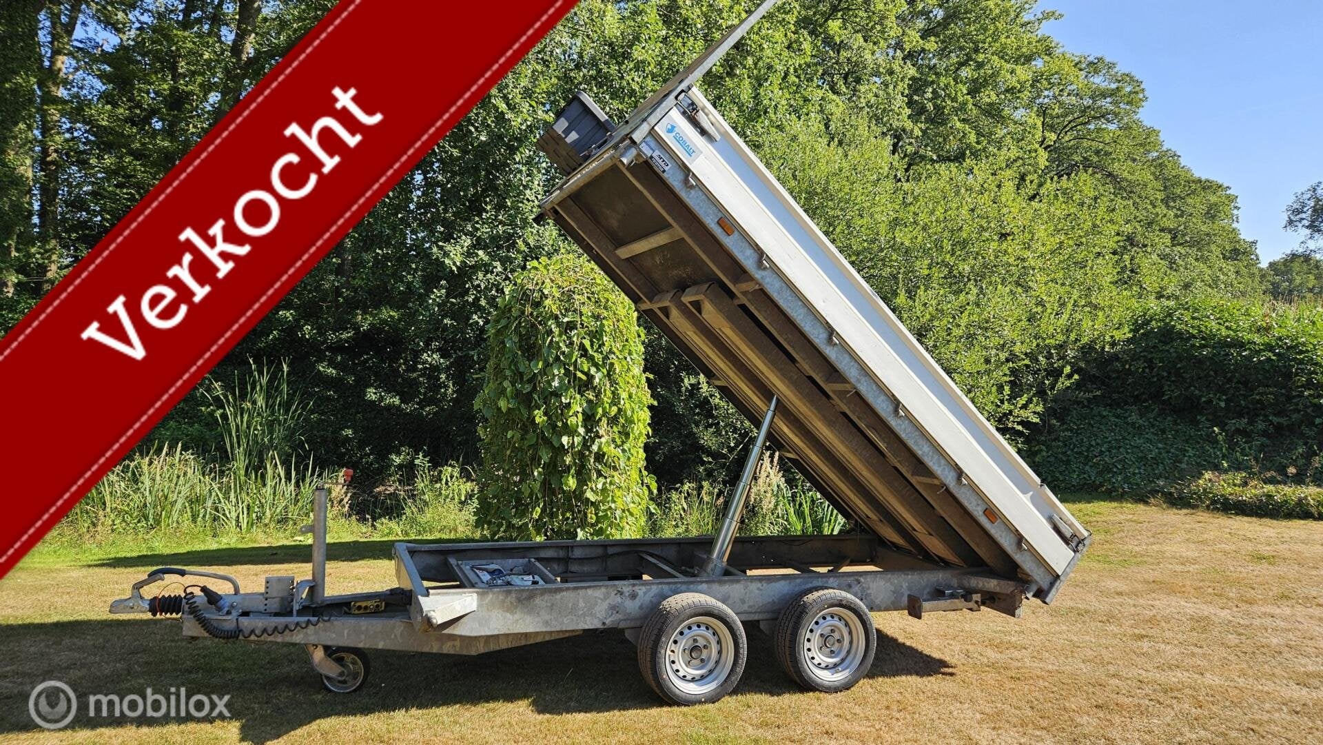 Hapert Cobalt elektrische kipper met oprijplaten en steunp., Gebruikt