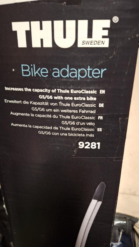 Thule 9281 vierde rail voor ouder model euroclassic, Auto diversen, Fietsendragers, 3 fietsen of meer, Brede banden, Ophalen of Verzenden