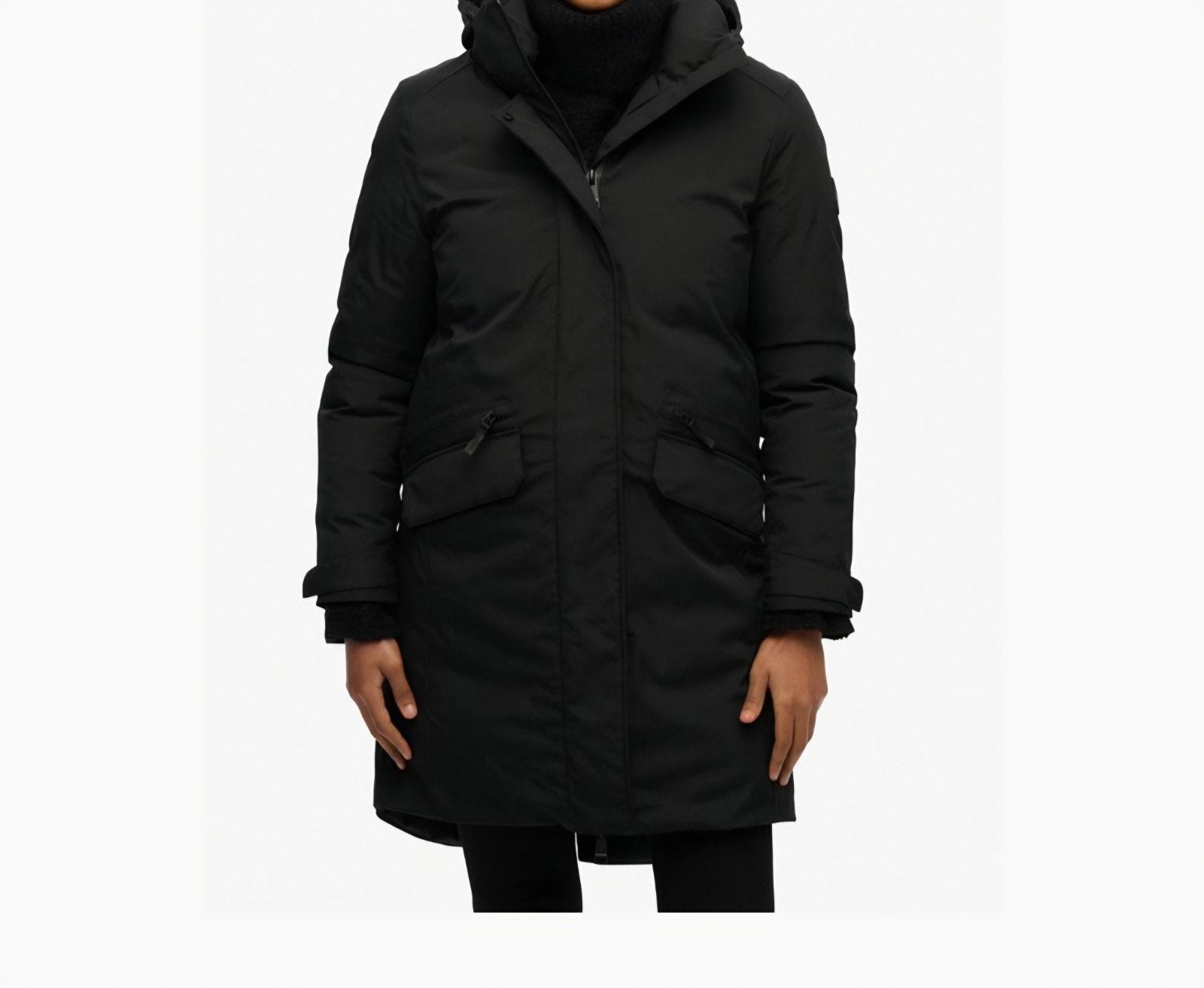 Superdry Winterjas - l, Maat 38/40 (M), Superdry, Zwart, Ophalen of Verzenden
