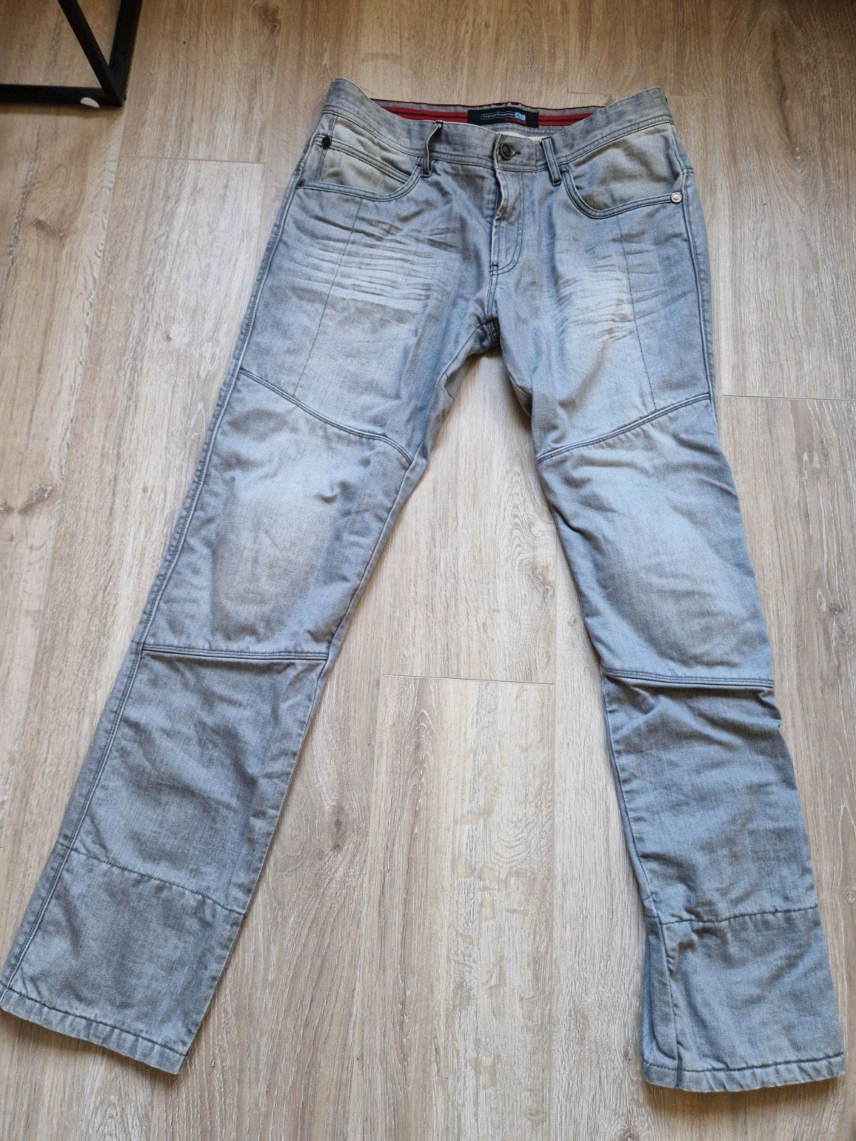Intelligent Concept motorjeans licht grijs maat L 36, Motoren, Ophalen of Verzenden, Tweedehands, Heren, Broek | textiel