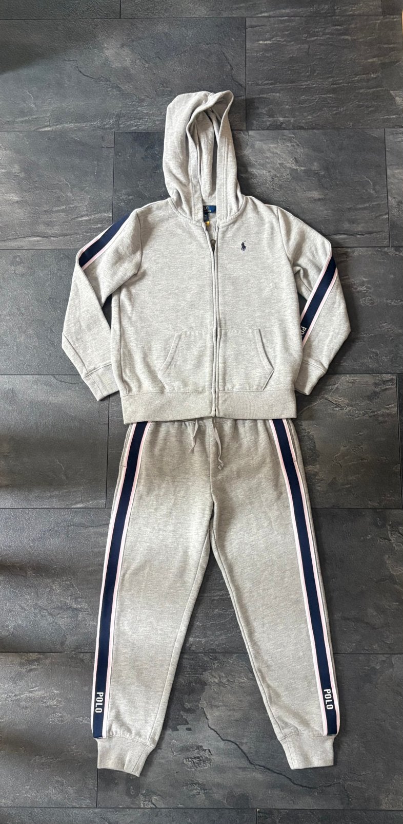 Ralph Lauren meisjes trainingspak grijs | Maat 8-10 jaar, Ophalen of Verzenden, Zo goed als nieuw, Meisje, Setje