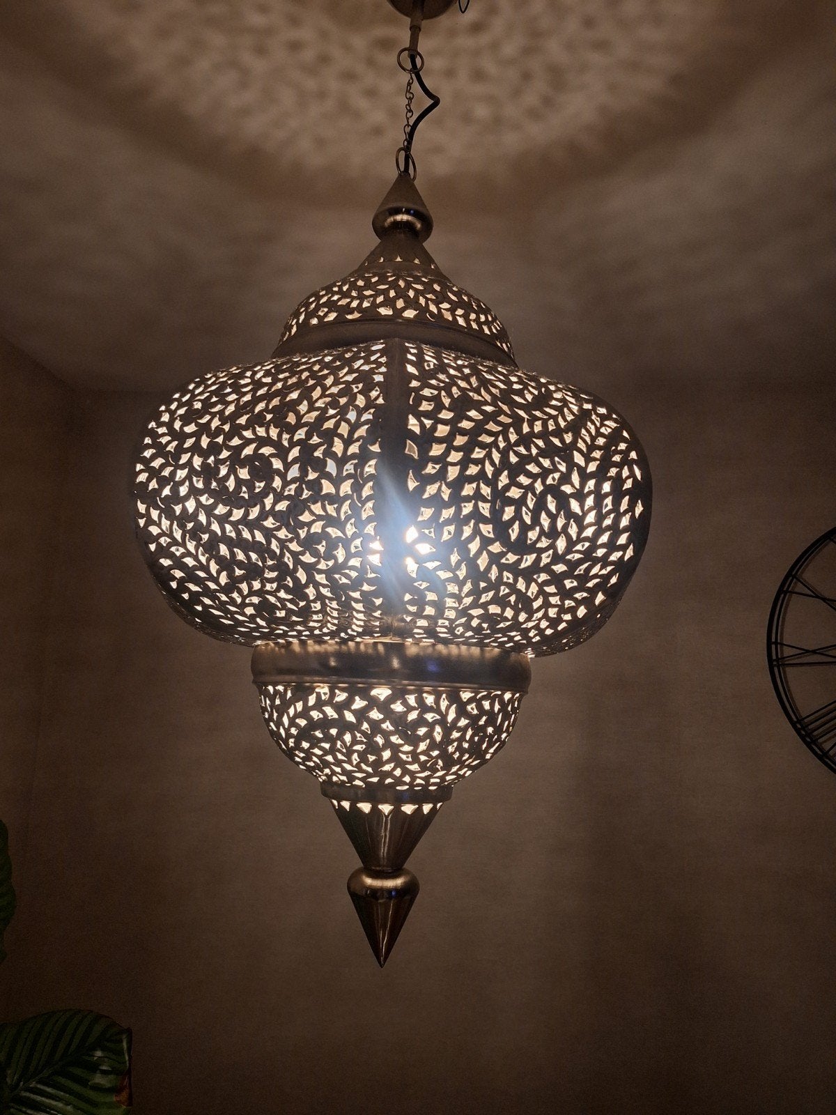 Oosterse Filigrain Hanglamp 45 euro, Ophalen, Zo goed als nieuw, Metaal, Oosters, Filigrain, Sfeervol