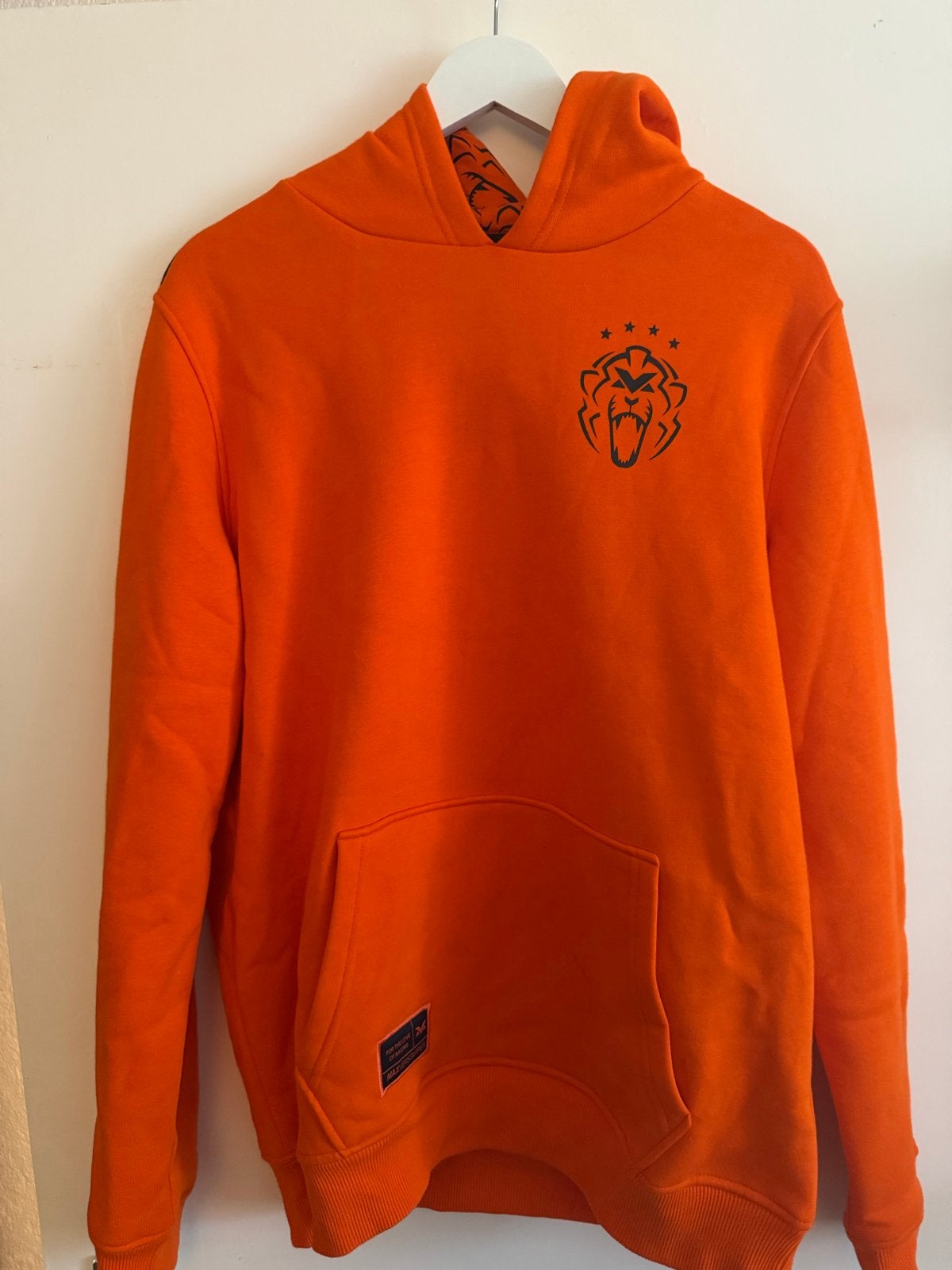 Max Verstappen Hoodie - Oranje met Leeuw en Nummer 1, Ophalen of Verzenden, Zo goed als nieuw