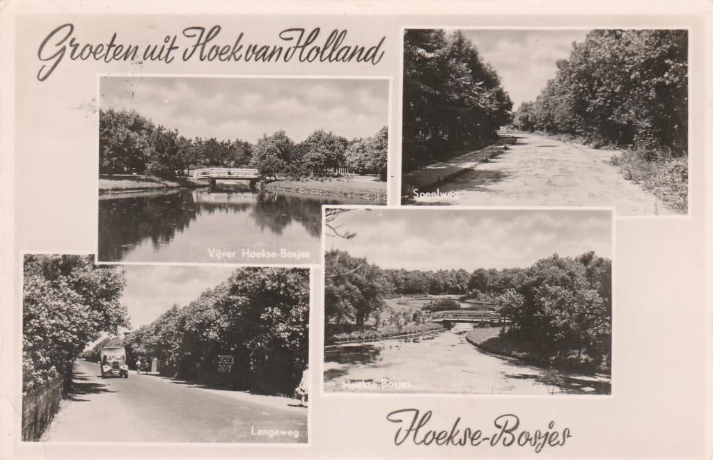 HOEK VAN HOLLAND Hoekse Bosjes Langeweg Speelweg 1957, Verzenden, 1940 tot 1960, Gelopen, Zuid-Holland