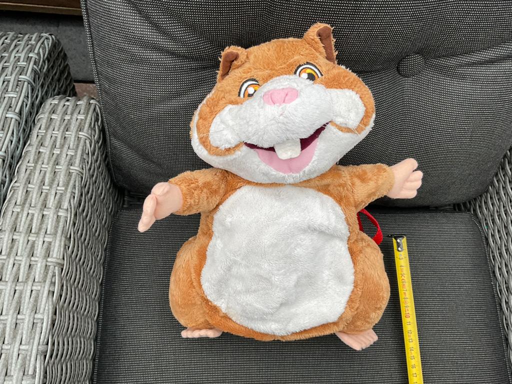 Zgan, niet kapot, oude hamster serie knuffel rugzak Albert, Ophalen