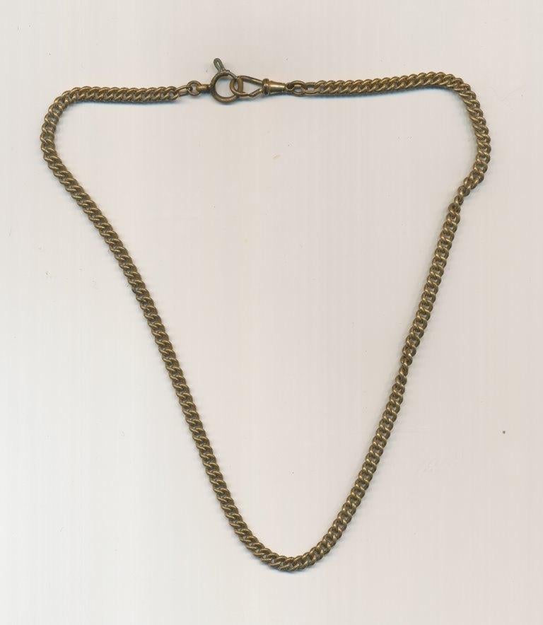 Antieke Vergulde Zakhorlogeketting - Curb Link - 1920s, Verzenden, Gebruikt, Goud, Overige materialen