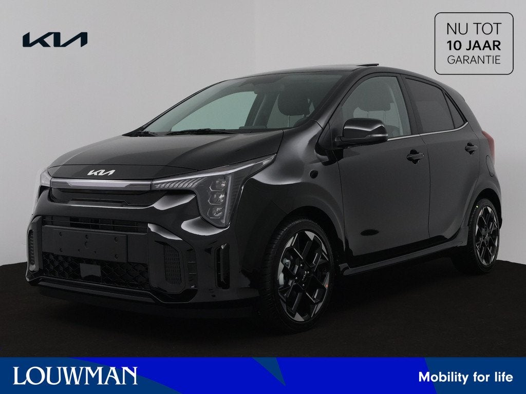 Kia Picanto 1.0 GDi GT-Line (bj 2026), Auto's, Kia, Voorwielaandrijving, 12 maanden, Automatische klimaatregeling, Zwart