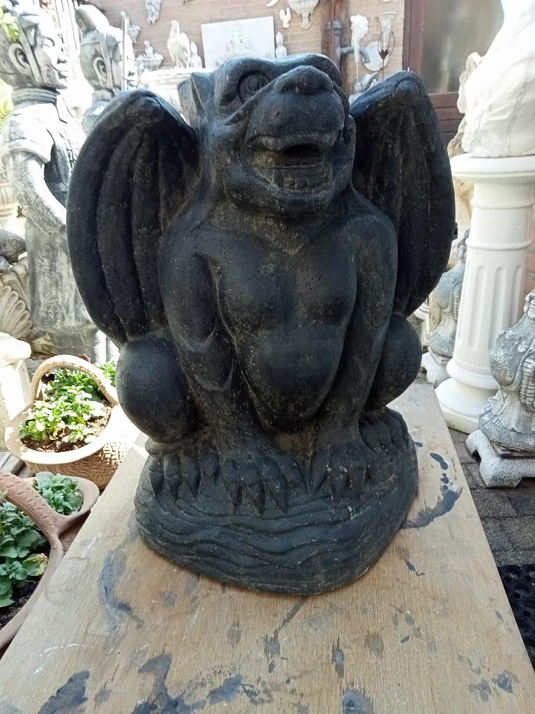 Gargoyle uit bali van beton, Tuin en Terras, Tuinbeelden, Ophalen, Gebruikt, Beton, Boeddhabeeld