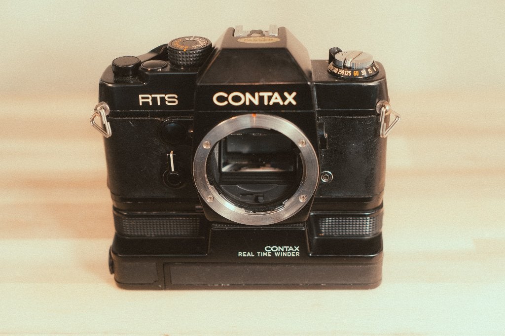 Contax RTS body met Real Time Winder, C/Y mount, ongetest, Ophalen of Verzenden, Gebruikt, Spiegelreflex, Overige Merken