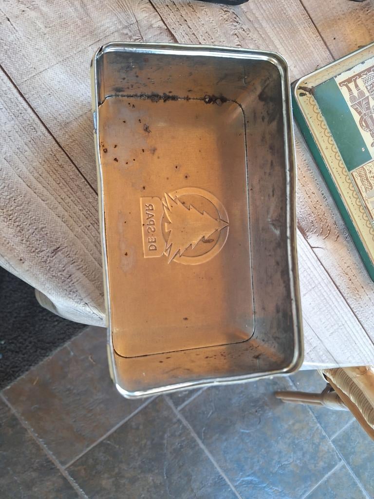 Vintage De Spar blikken trommel, Verzamelen, Blikken, Ophalen of Verzenden