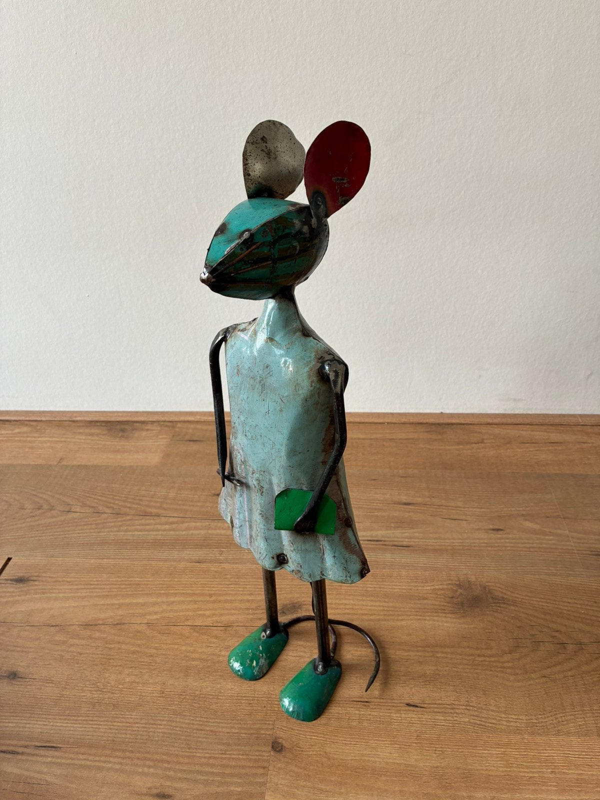 Handgemaakte muis van gerecycled ijzer (53 cm hoog), Verzamelen, Ophalen of Verzenden, Zo goed als nieuw, Dier