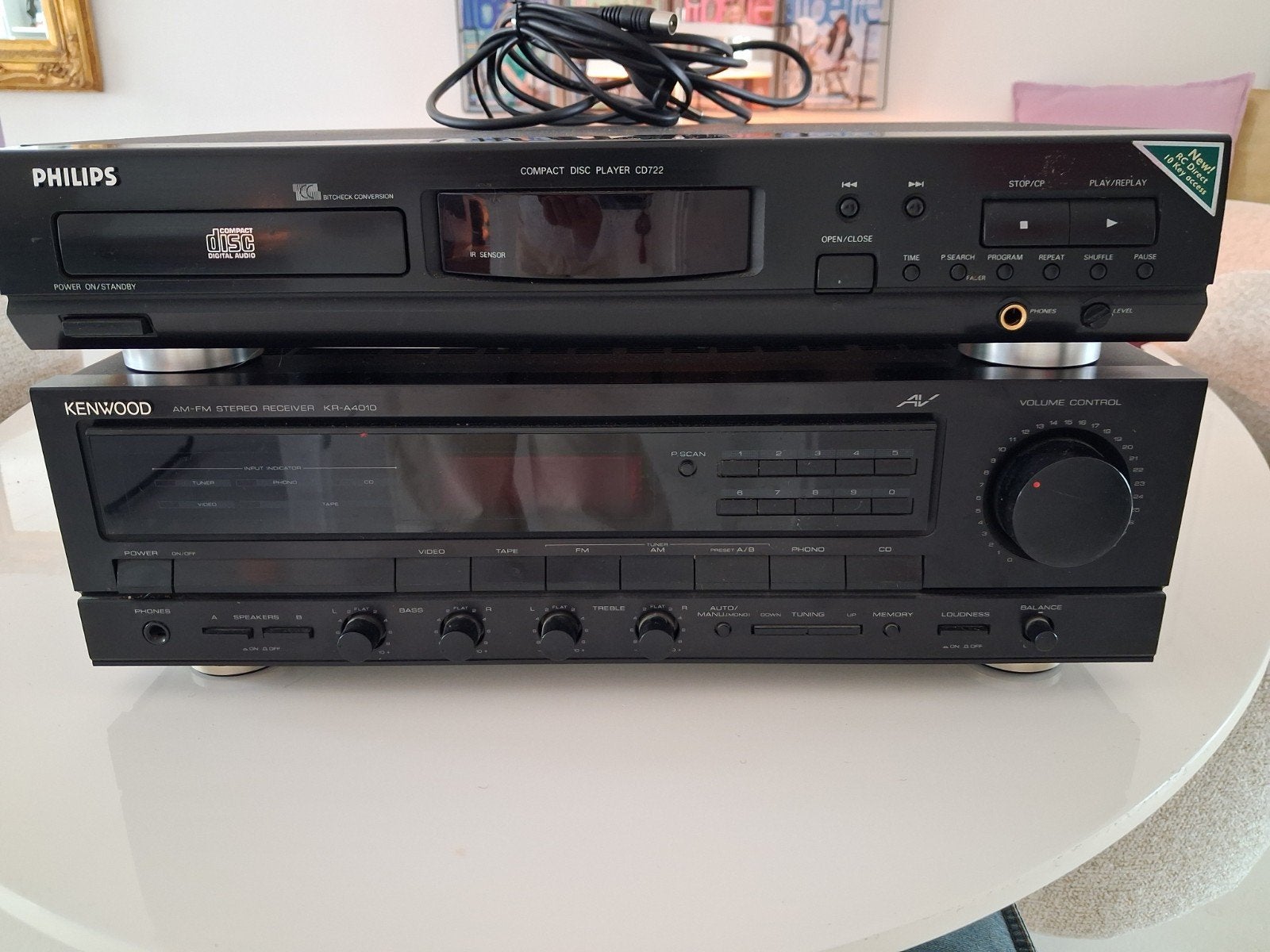 Kenwood KR-A4010 AM-FM Stereo Receiver met Philips CD-speler, Ophalen