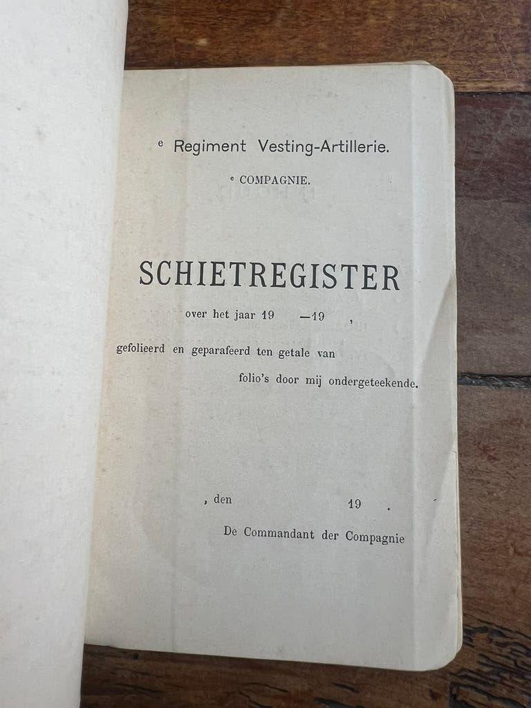 Nederlands schiet voorschrift Vesting Artillerie 1902 m95, Verzamelen, Verzenden, Nederland, Boek of Tijdschrift