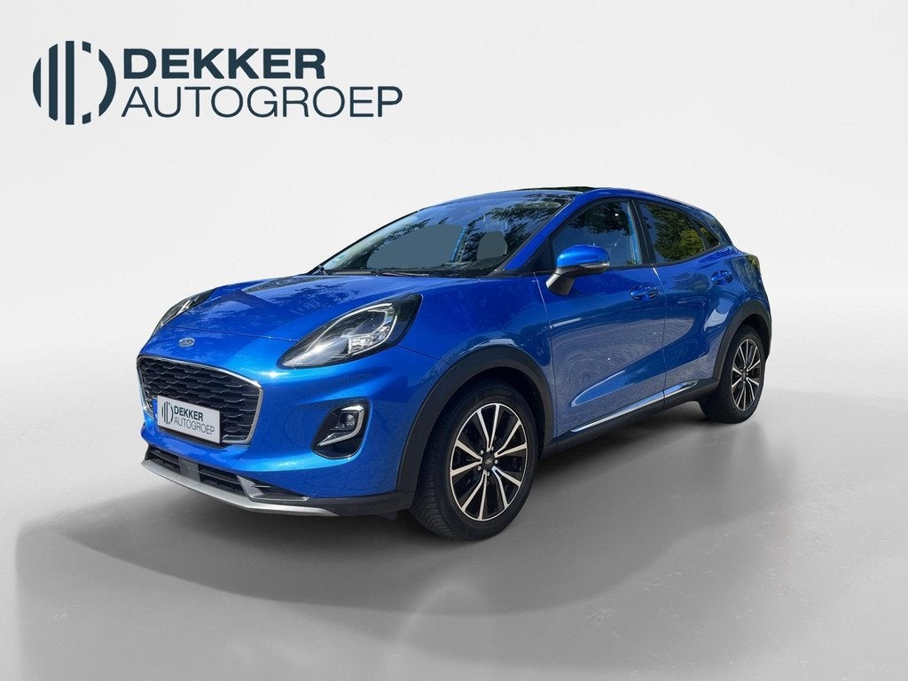 Ford Puma 1.0 EcoBoost Hybrid Titanium Panoramadak, Voorwielaandrijving, Euro 6, Blauw, Origineel Nederlands