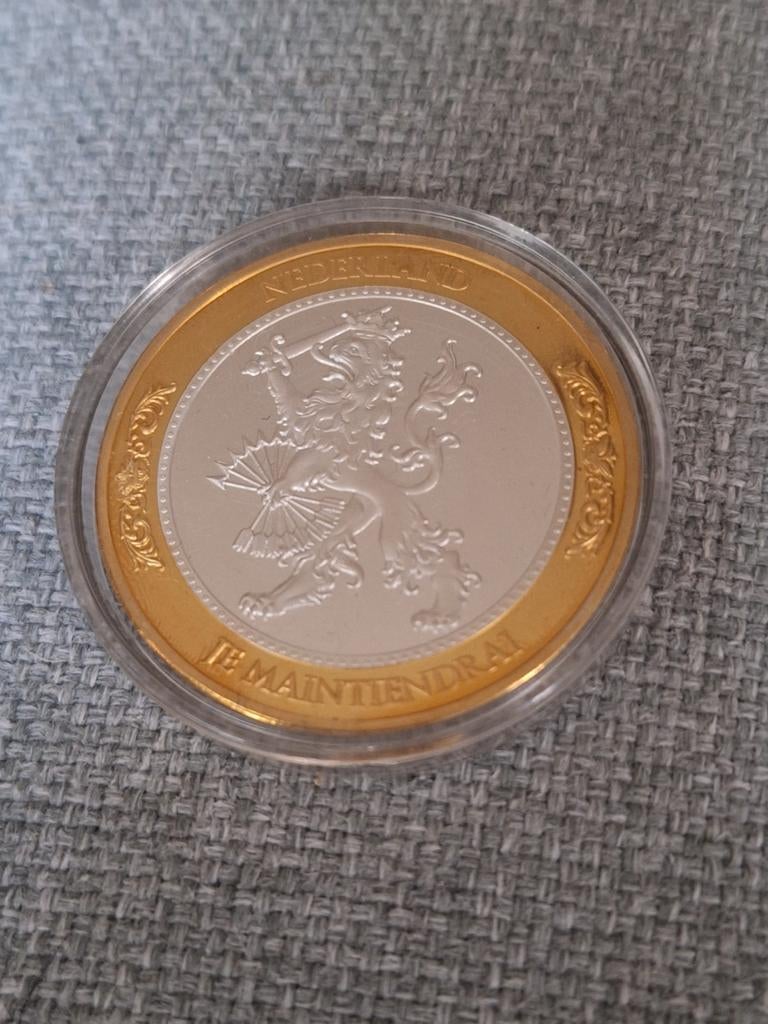 Penning Willem van Oranje - Nederland Leeuw, Ophalen of Verzenden, Zilver