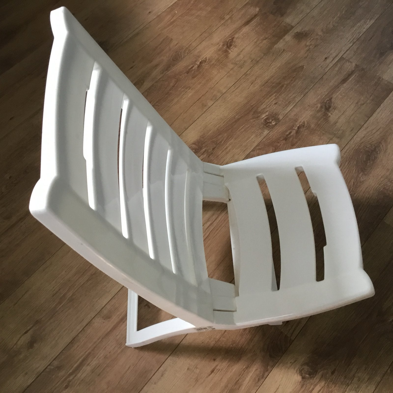 Witte kunststof strandstoel, inklapbaar, Ophalen, Gebruikt, Kunststof, Inklapbaar