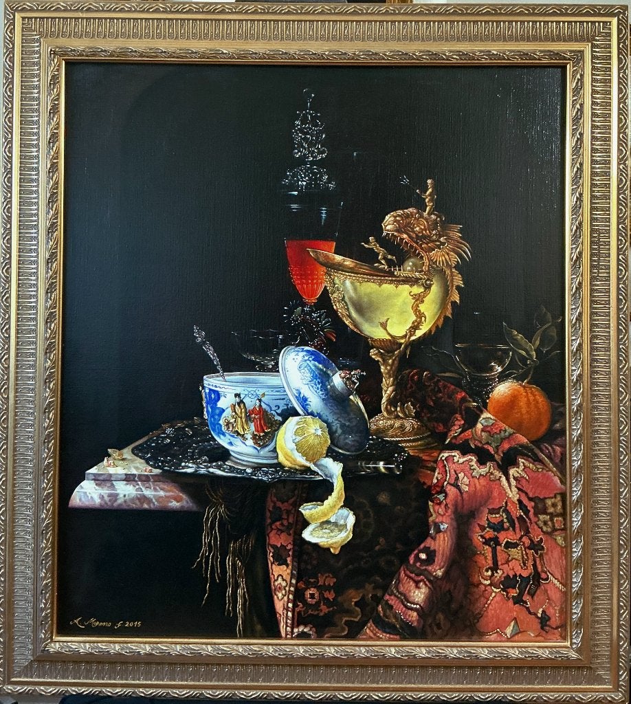 Stilleven met nautilus cup,  naar Willem Kalf, Ophalen