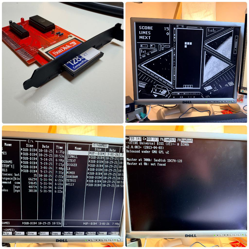 XT-CF Lite 4.1 – 8-bit ISA CF-kaart voor XT/PC (XTIDE BIOS), Computers en Software, Vintage Computers, Ophalen of Verzenden