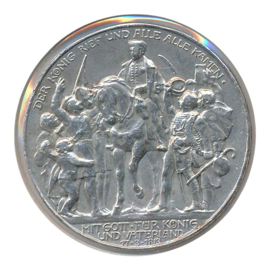 Pruisen/Duitse Rijk 3 Mark 1913 Oorlogsverklaring aan Napole