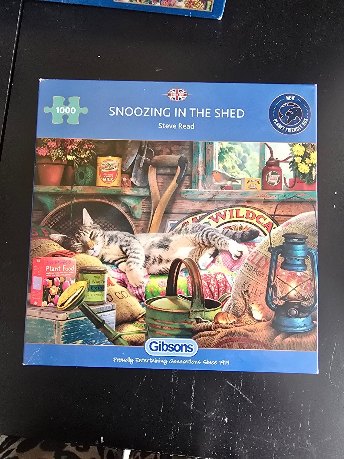 Gibsons snoozing in the shed poezen puzzel 1000 stukjes, Hobby en Vrije tijd, Denksport en Puzzels, Ophalen of Verzenden, 500 t/m 1500 stukjes