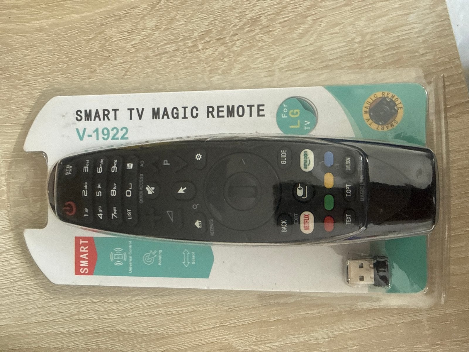 LG Smart TV Magic Remote V-1922 met USB-ontvanger, Universeel, Tv, Nieuw, Ophalen of Verzenden