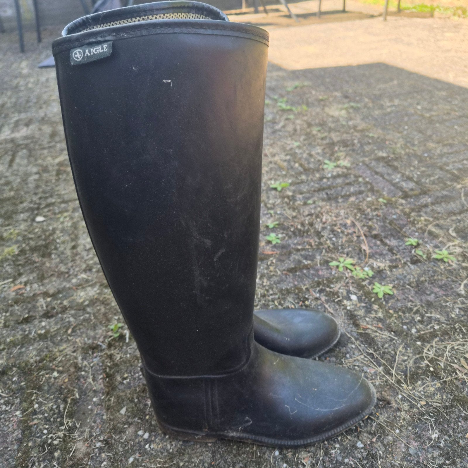 Rijlaarzen maat 38 Aigle, Aigle, Ophalen of Verzenden, Zo goed als nieuw, Zwart