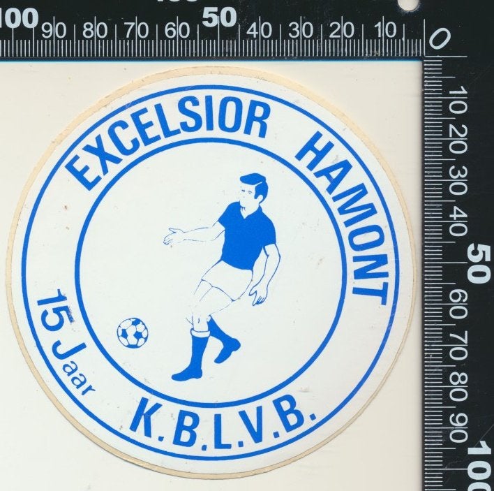 Sticker: Excelsior - 15 Jaar - Hamont, Ophalen of Verzenden, Zo goed als nieuw, Sport