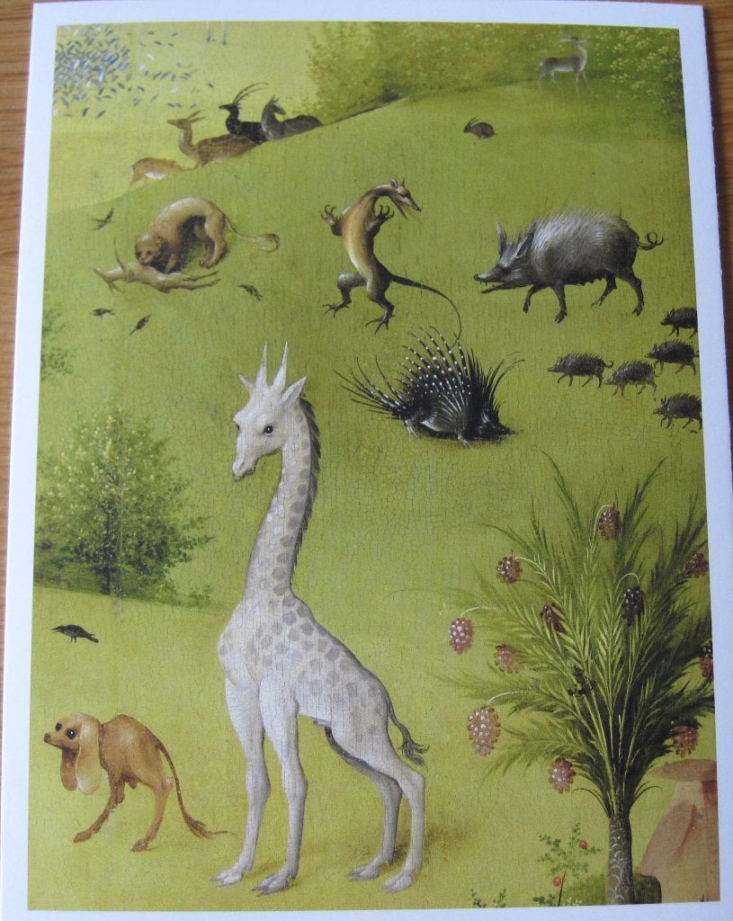 Jeroen Bosch- Tuin der lusten - paradijs met giraffe - nieuw, Ophalen of Verzenden, 1980 tot heden, Ongelopen, Overige thema's