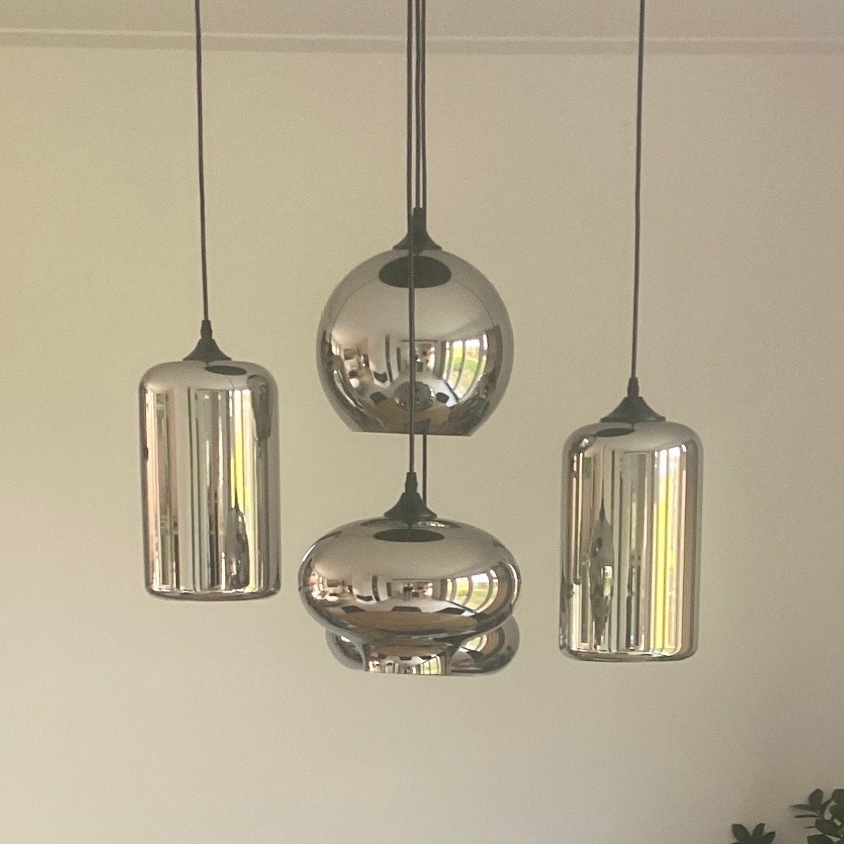 Spiegel/rookglas lampenbollen (excl. lampen), Ophalen, Gebruikt, Glas