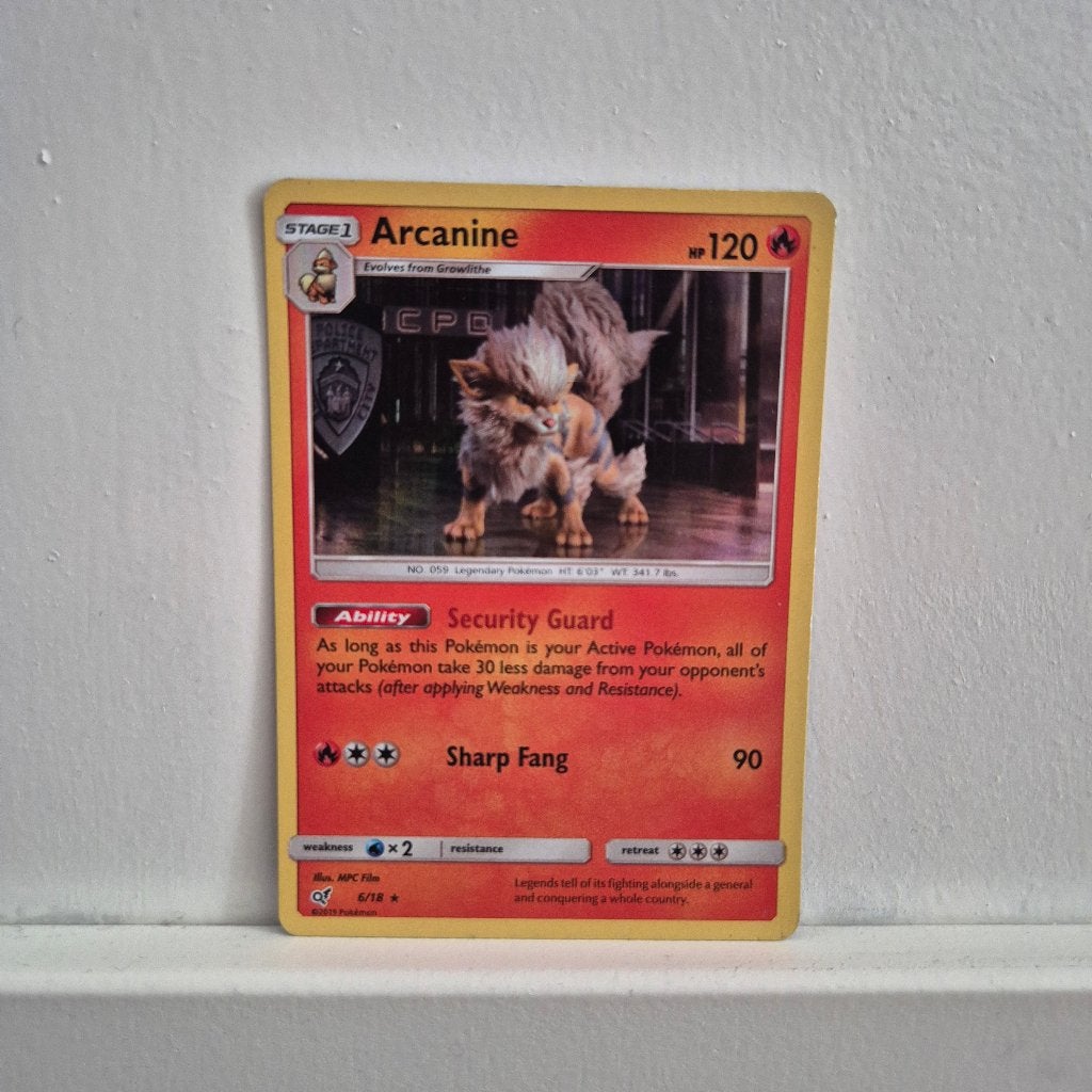 Arcanine DET 6/18 - Pokémon, Ophalen of Verzenden, Zo goed als nieuw, Losse kaart