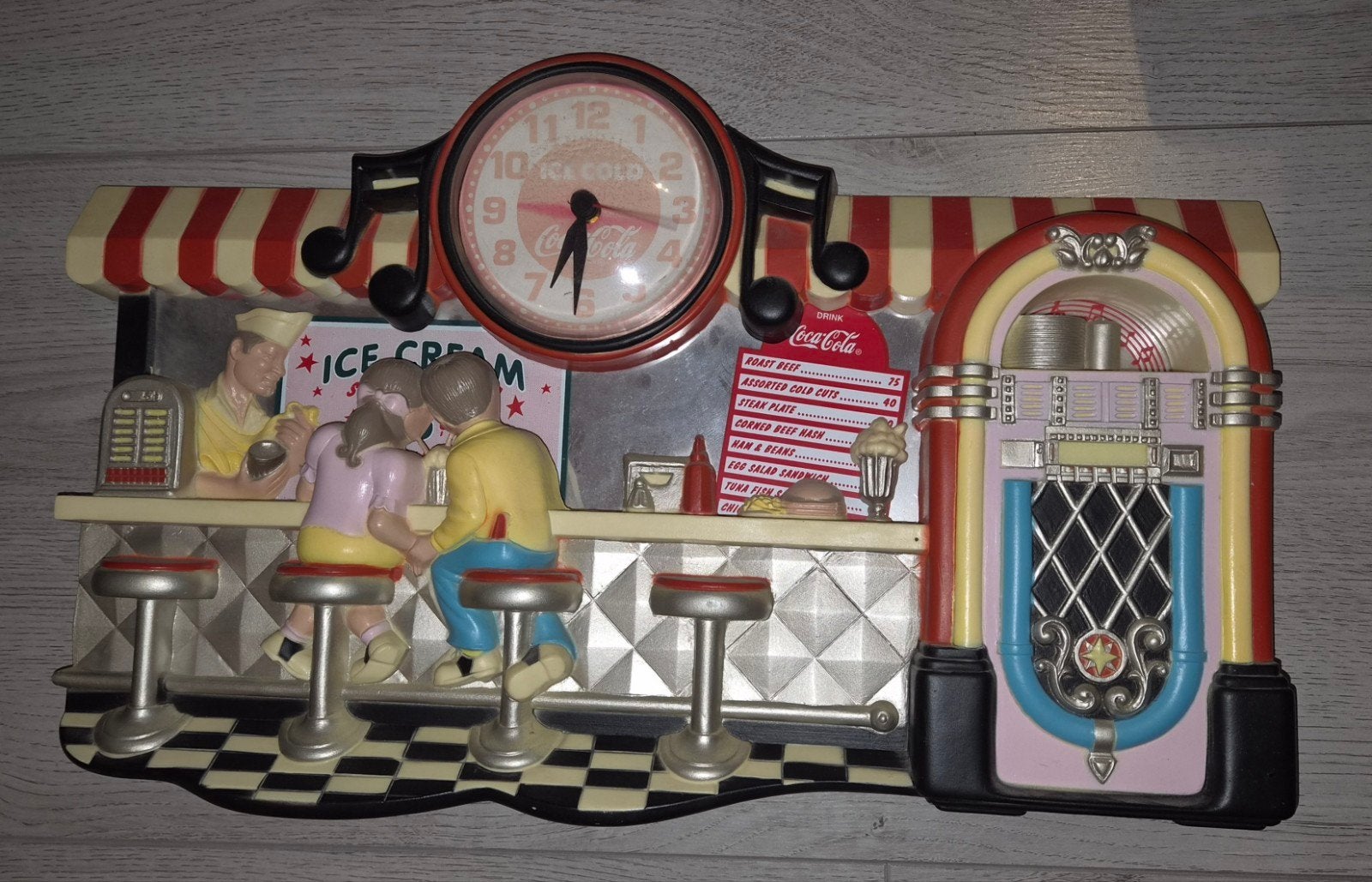 Vintage wandklok Coca Cola *zie beschrijving) !, Huis en Inrichting, Ophalen of Verzenden, Wandklok
