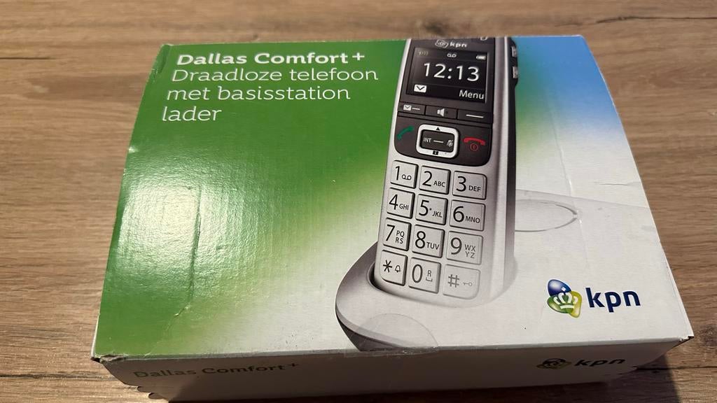 KPN Dallas Comfort+ Draadloze Telefoon met Basisstation, Telecommunicatie, Vaste telefoons | Handsets en Draadloos, Ophalen of Verzenden