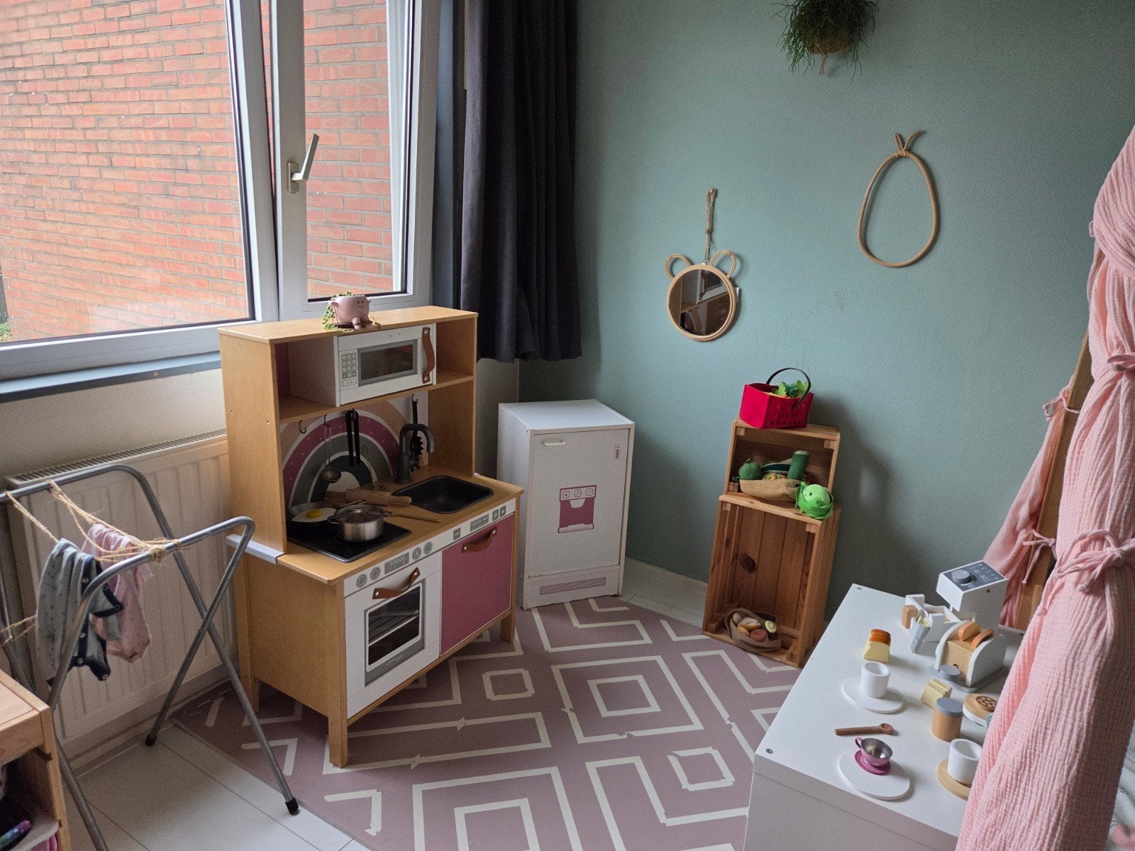 Ikea speelkeuken met accessoires en wasmachine, Ophalen, Zo goed als nieuw, Jongen of Meisje