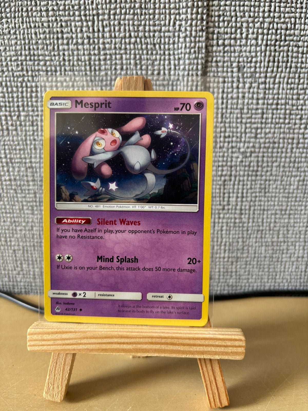 Mesprit pokemon kaart, Hobby en Vrije tijd, Ophalen of Verzenden, Zo goed als nieuw, Losse kaart