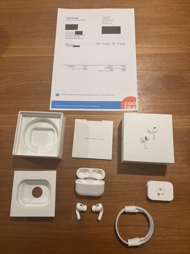 Apple AirPods Pro 2 – als nieuw, met factuur & AppleCare+, Telecommunicatie, Mobiele telefoons | Oordopjes, Ophalen of Verzenden