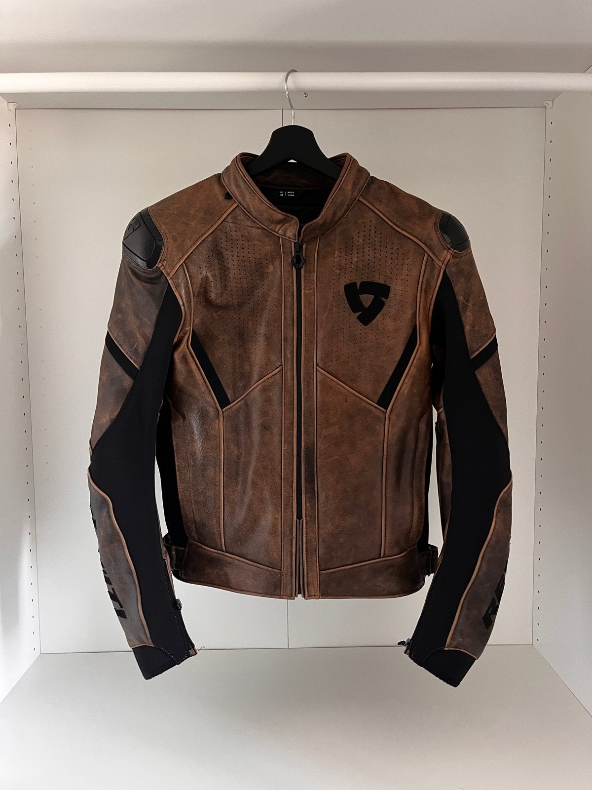 REV'IT! motorjas (maat 50) M, Kleding | Heren, Ophalen of Verzenden, Zo goed als nieuw, Maat 48/50 (M), Bruin