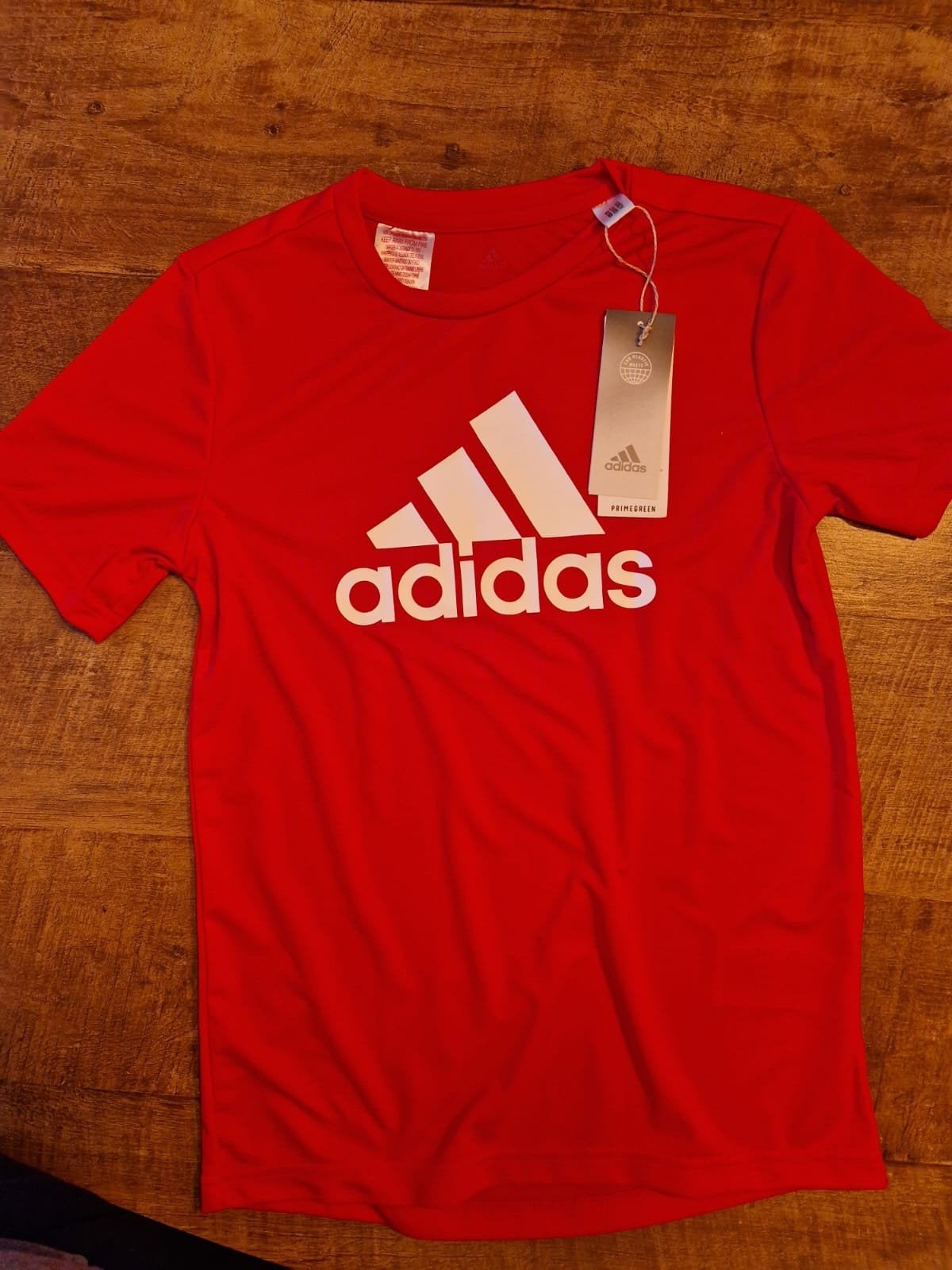 Nieuwe Adidas Primegreen sportshirts (rood/zwart), Kinderen en Baby's, Kinderkleding | Maat 152, Adidas, Jongen of Meisje, Ophalen of Verzenden