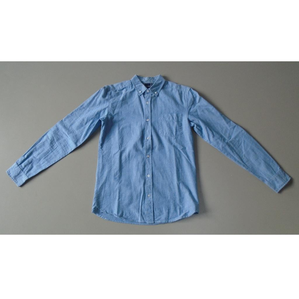 Camargue licht blauwe spijkerblouse maat 36/S, Halswijdte 38 (S) of kleiner, Camargue, Zo goed als nieuw, Verzenden
