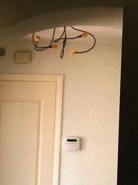 2 plafond- / hanglampen met buigbare lichtpunten, Ophalen of Verzenden, Gebruikt, Glas