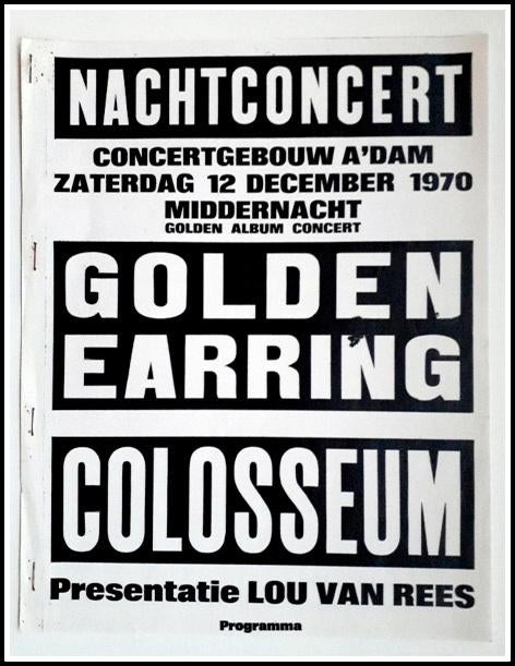 Golden Earring: Nachtconcert programma. (kopie), Ophalen of Verzenden, Gebruikt