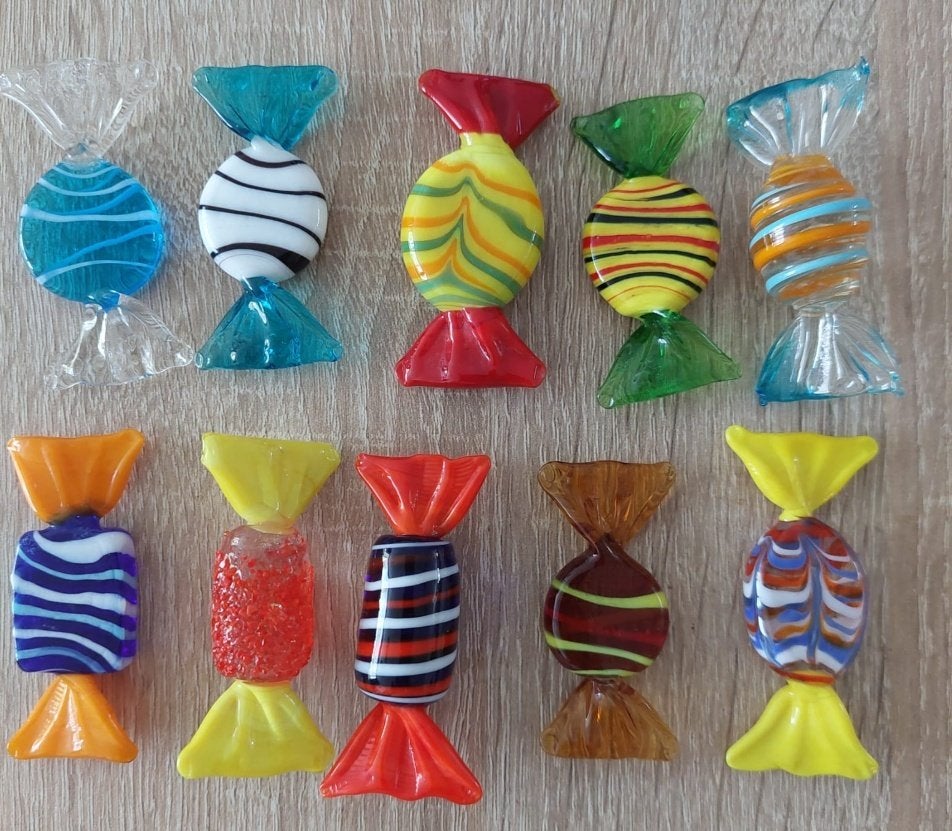 24 Murano glas snoepjes, Antiek en Kunst, Ophalen