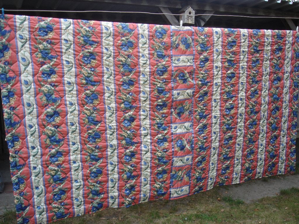 groot vintage handgemaakt bedsprei, Ophalen, Gebruikt, Lits-jumeaux, Overige merken
