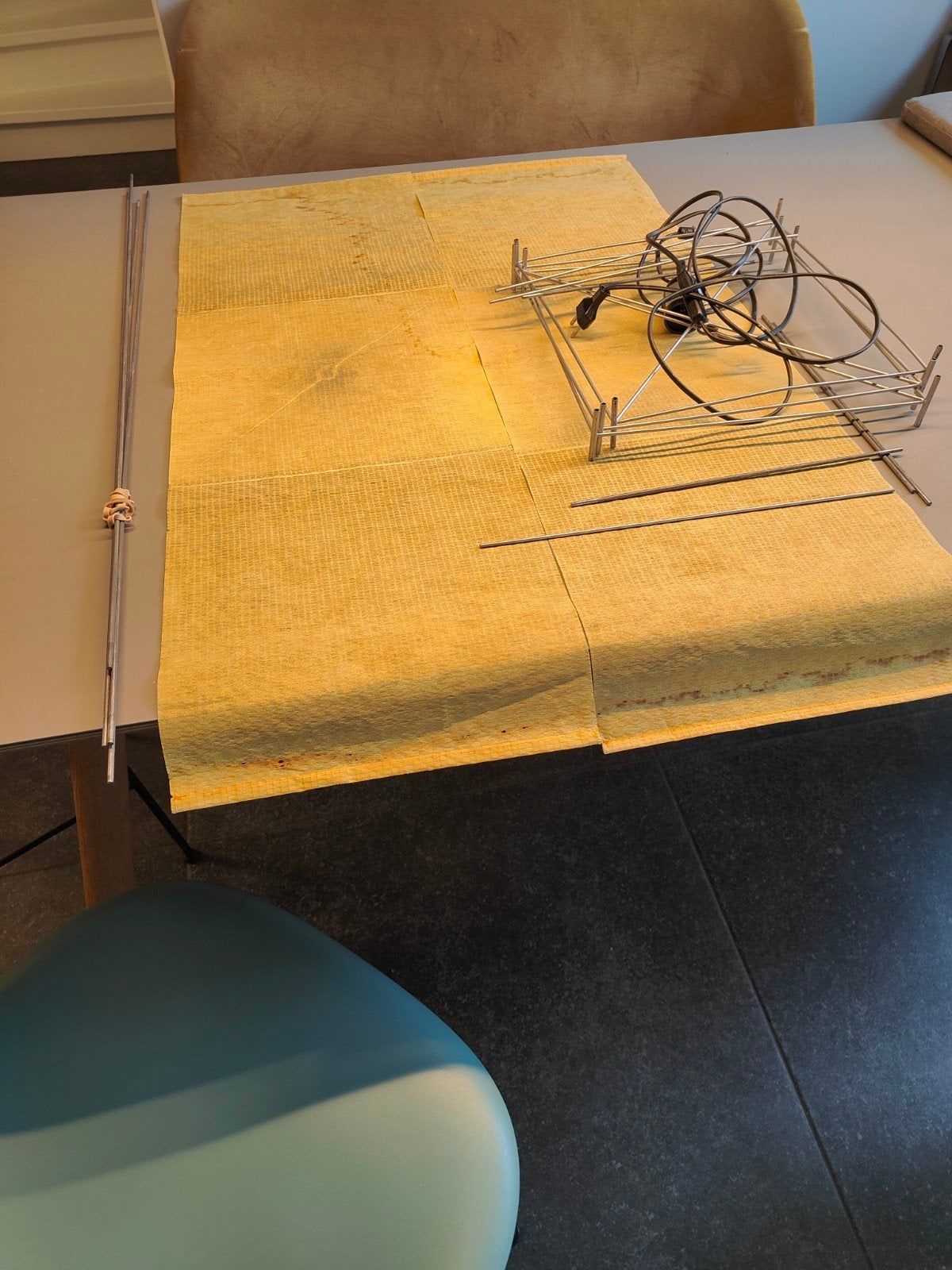 Lotek Vloerlamp - 20 jaar oud, complete set, Huis en Inrichting, Ophalen of Verzenden, Gebruikt, Textiel, 100 tot 150 cm