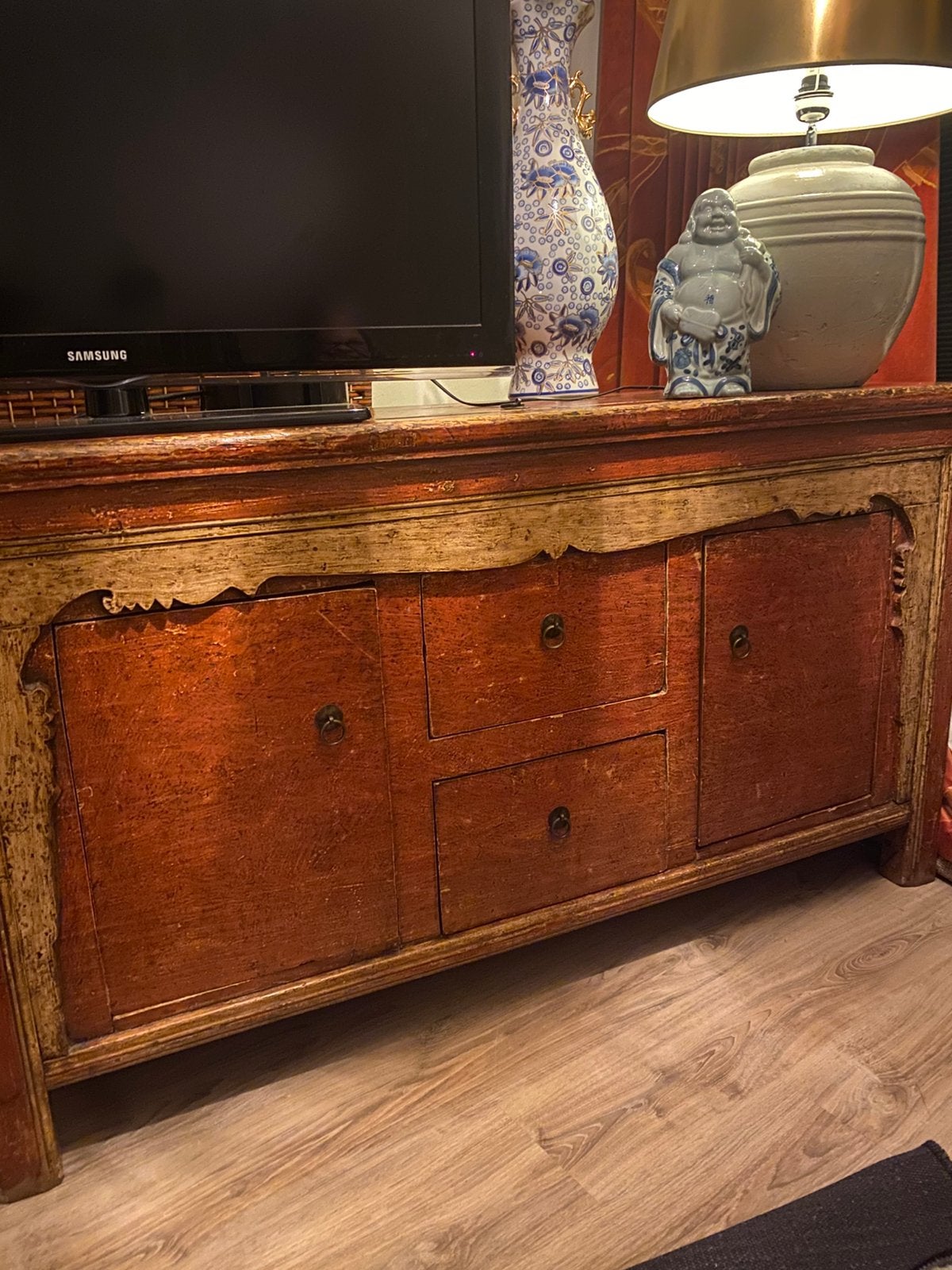 Antiek Chinees oosters dressoir 150 euro!, Ophalen, Gebruikt, Met deur(en), 150 tot 200 cm