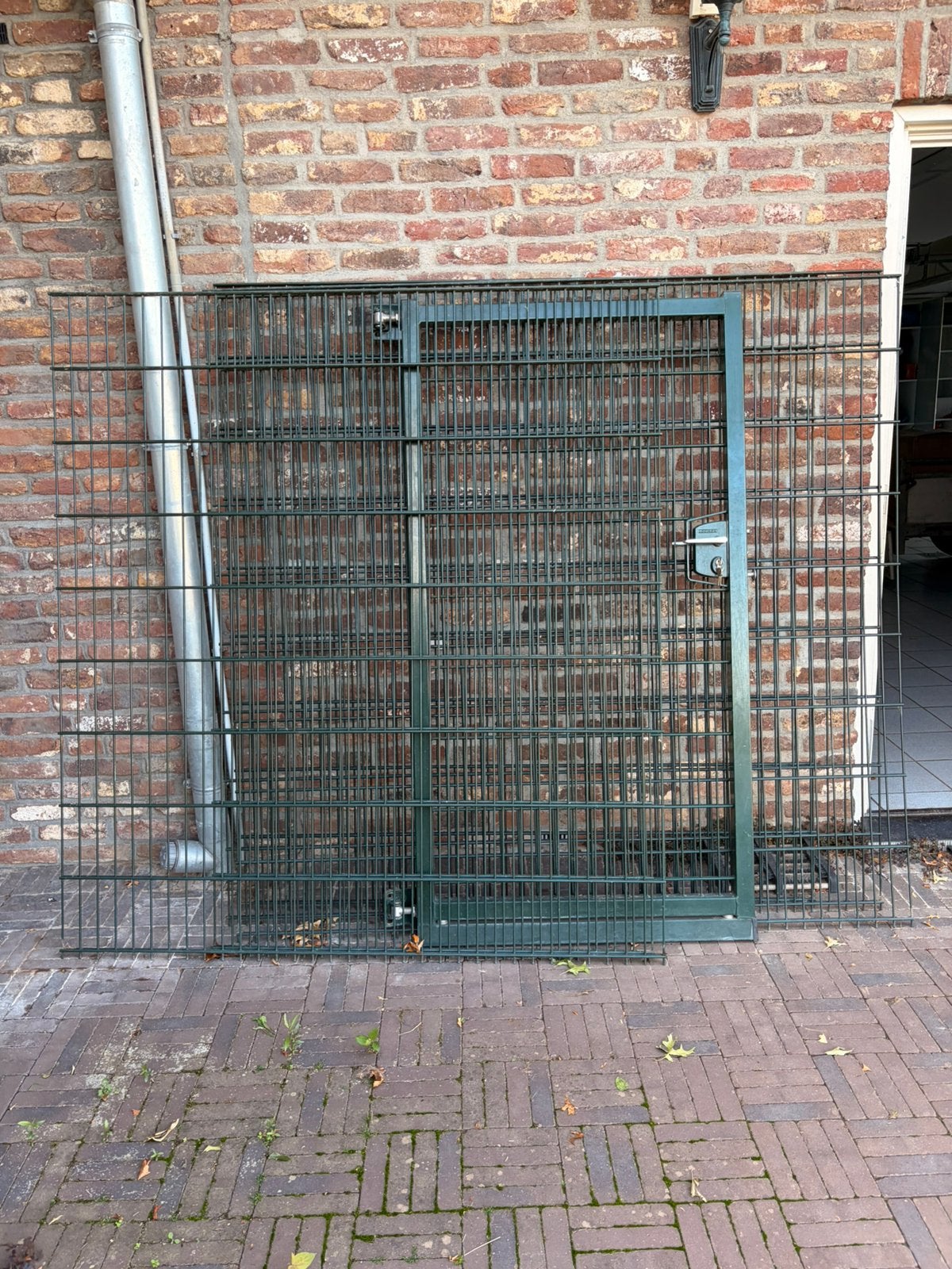 Kennelpanelen Groen 5 Panelen + 1 Poort, Tuin en Terras, Ophalen, Zo goed als nieuw, IJzer, Tuinhek