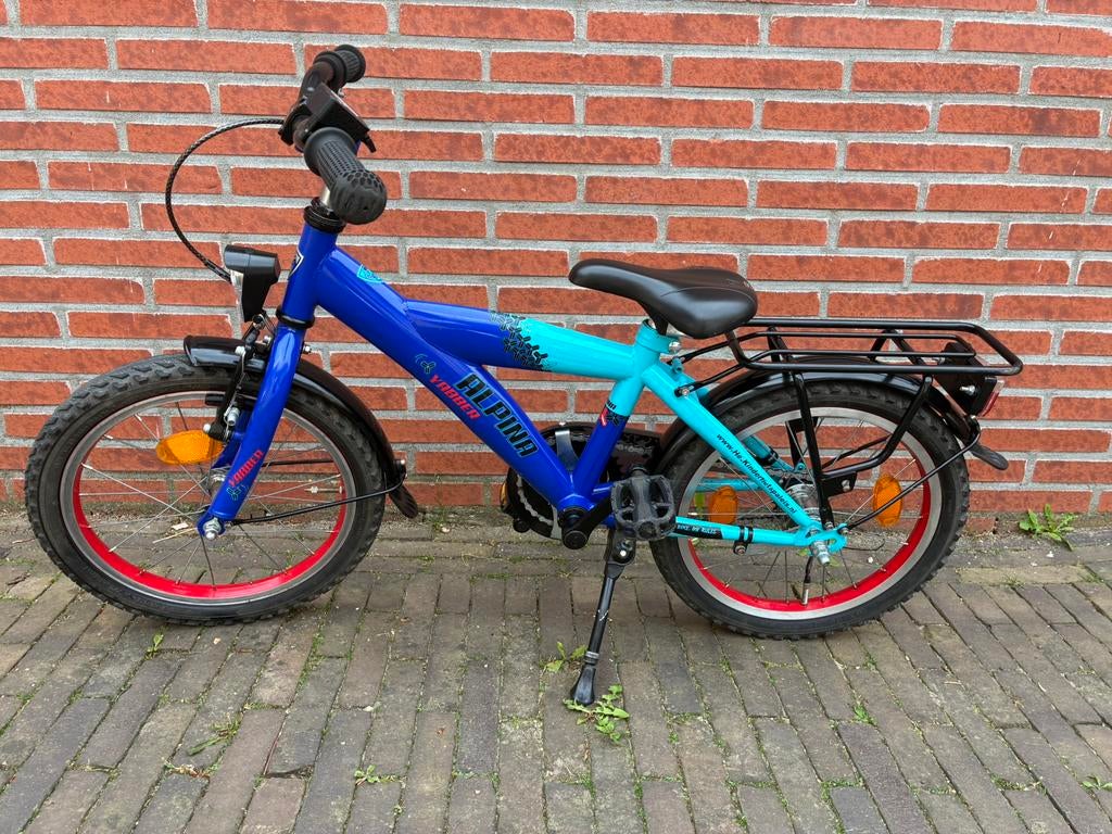 Leuke 16 inch fiets - Yabber Alpina, Fietsen en Brommers, Fietsen | Jongens, Ophalen, Terugtraprem, Gebruikt, Handrem